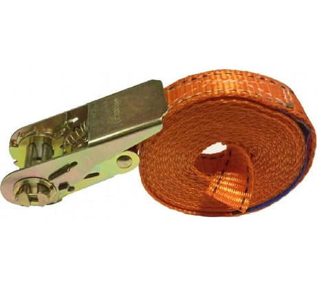 Стяжка (ремень) крепления груза Дали-Авто кольцевая, (5 м, 25 мм) 0,5-0,9 тонн (лента + механизм без крючков) DA-01593