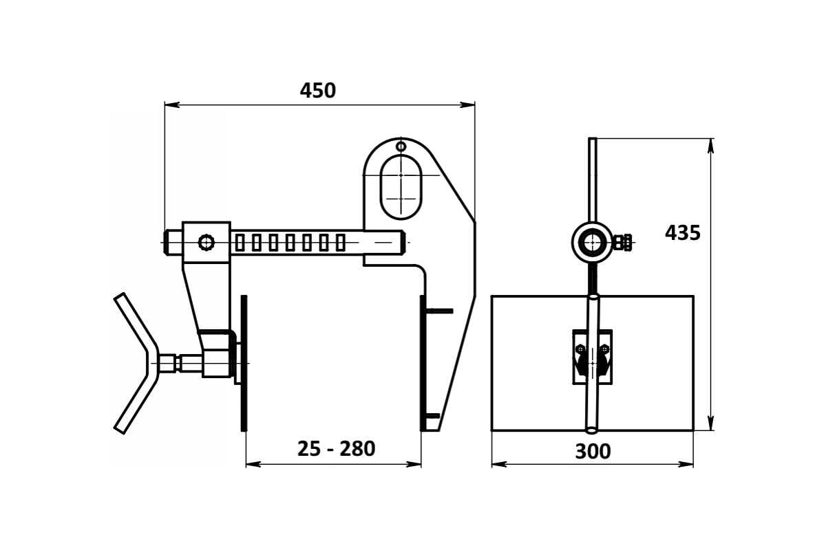  струбцина для сэндвич панелей OCALIFT 30-280 мм, 500 кг 122055c .