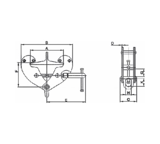 Струбцина для балок ABLE BC-2 г/п 2,0 т