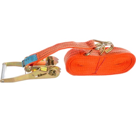 Багажный ремень с крюками 0.05 х 10 м STELS храповый механизм // Россия 54387