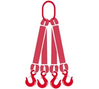 Четырехветвевой текстильный строп Tplus 4СТ T007832 (12.5 т, 5м)