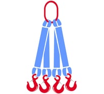 Четырехветвевой текстильный строп Tplus 4СТ T007851 (20т, 4м)