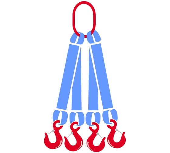 Четырехветвевой текстильный строп Tplus 4СТ T007857 (25т, 4м) 1