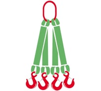 Четырехветвевой текстильный строп Tplus 4СТ T007879 (4т, 4м)