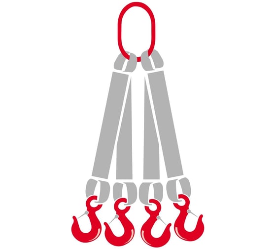 Четырехветвевой текстильный строп Tplus 4СТ T007900 (8т, 3м) 1