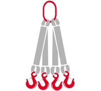 Четырехветвевой текстильный строп Tplus 4СТ T007903 (8т, 6м)