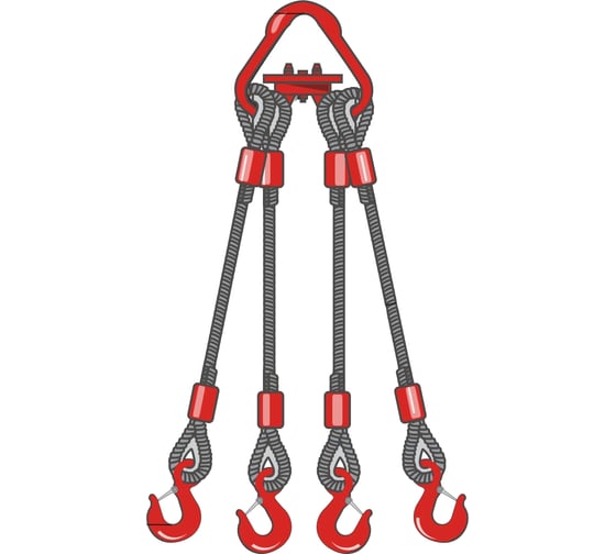 Четырехветвевой канатный строп (8 т, 2 м) Tplus 4СК T003973 1