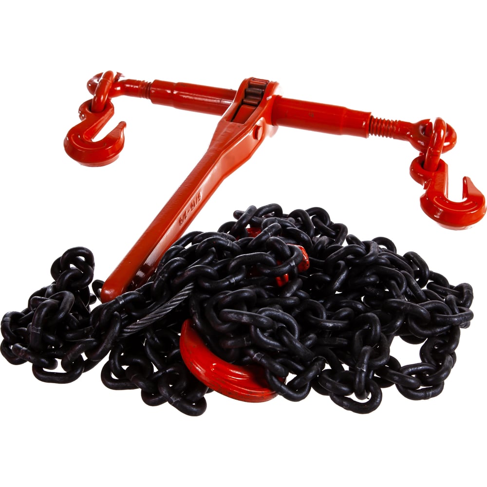 Крепежная цепь с двумя крюками и стяжным механизмом (8т, 5м, 8 класс ...