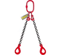 Цепной строп OCALIFT 2СЦ 7,5т 4м с самозакрывающимися крюками и укоротителями двухветвевой цепь глазированная 13x39 T8 G80 2sc7500t4shf