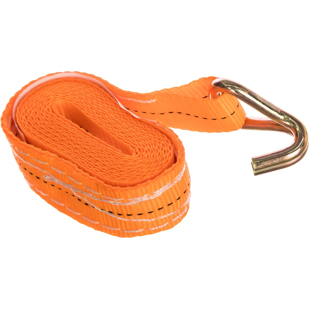 Стяжной ремень с крюками (25мм, 1,2т, 3м оранжевый) СТРОП-ПРО SP02982 ...