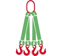 Четырехветвевой текстильный строп Tplus 4СТ - 3 т 9 м T008563