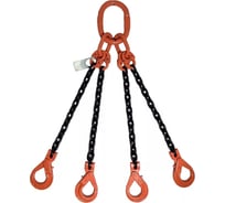 Цепной четырехветвевой строп ТРАСТ 4сц 11,2 тн, 1500 мм, крюки самозапирающиеся 8 класс 4687203984762