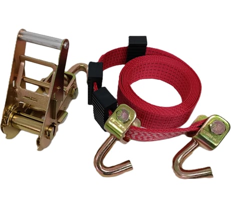 Стяжной ремень для эвакуатора ООО Грузкомплект 50 мм, 5 т, 3 м (с крюками вертлюжными) СР50Э53