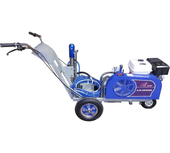 Разметочная машина AktiSpray AvS-14002DR гидропоршневая, комплект на 2 пистолета, 14 л/мин, 250 бар, бензин AvS-140002DR