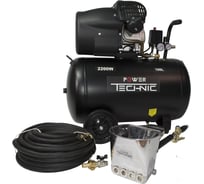 Штукатурная мини-станция с компрессором POWER TECHNIC 100 л, 220 В, 2200 Вт, 30 м2/час EK-1PTM 100.2