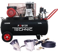 Штукатурная проф. мини-станция с компрессором POWER TECHNIC 100 л, 220 в, 2,2 квт, до 60 кв.м./ч EK-2PTS 100 25