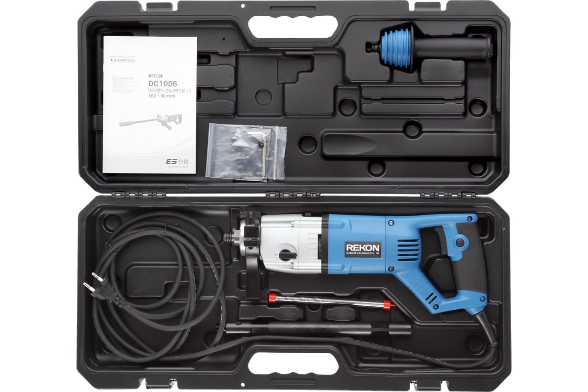 Алмазная дрель с микроударом REKON dc1006, 1550 вт, 1600/3200 об/мин ...