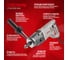 Комплект электрика Crown дрель с микроударом CT32072DH BMC + пылеуловитель PUN1816 + коронка 72/65 Адель CT32072DH BMC + 72/65PUN1816 5