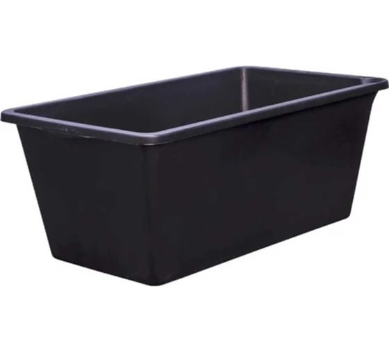 Емкость BlackWeld 65 л, строительная, прямоугольная, без крышки, черный 145165