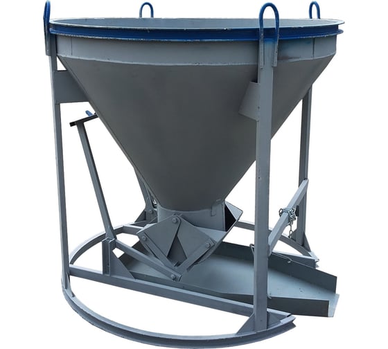 Бадья для бетона TOR Рюмка 1,0 (БН-1,0) Pro, с лотком 600х1250 мм 1010839 1