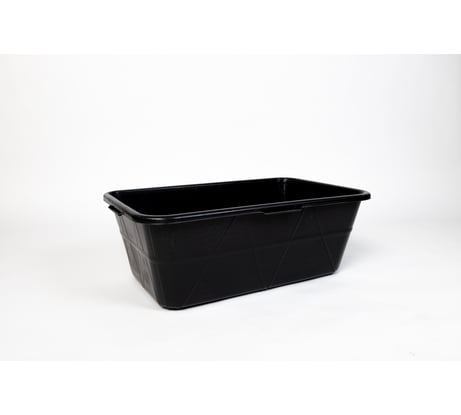 Прямоугольный строительный таз ПАВЛОВСКАЯ Заря 60 литров, черный 900205