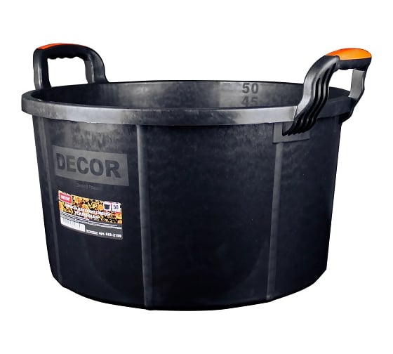 Ёмкость DЕCOR для смесей 60 л, усиленная, морозостойкая, прорезиненная ручка (5шт/уп) УУ0014280
