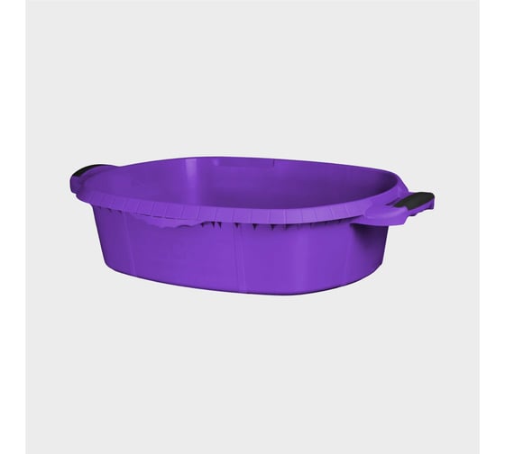 Таз хозяйственный DECOR 21 л, 2К ручки, фиолетовый УУ0016101
