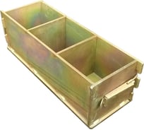 Форма куба Zitrek 70,7х70,7х70,7 мм. трехгнездовая оцинкованная облегченная 3ФК-70,7 025-0005-1