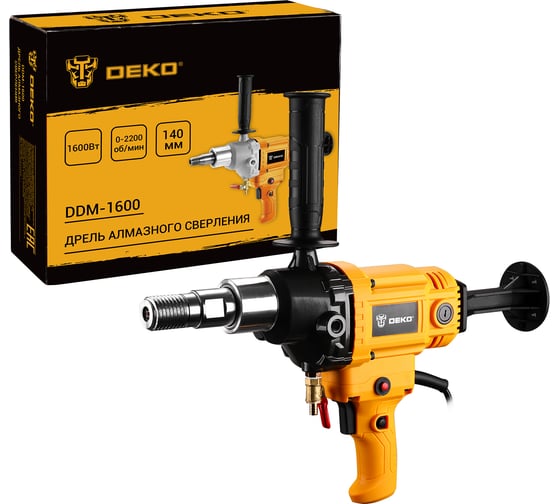 Дрель алмазного сверления DEKO DDM-1600, 1600 Вт, 140 мм 063-4434