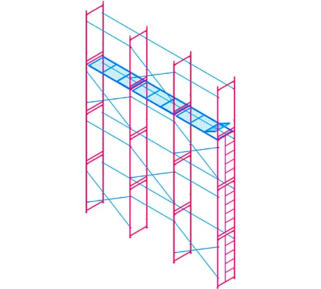 Комплект рамных лесов МЕГА М 8х6 782