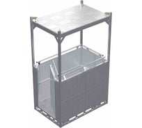 Подвесная люлька MEGAL ЛПА - 2/1 алюминиевая, с защитным демпфером сигнального цвета 402021