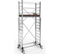 Вышка-тура с подъемным механизмом с настраиваемыми ножками Sarayli 2х9+2х9 5309