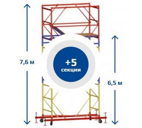 Вышка-тура Sebmet ВСР-3 (1,2x1,6) Нобщ.= 7,6м TD01131216760