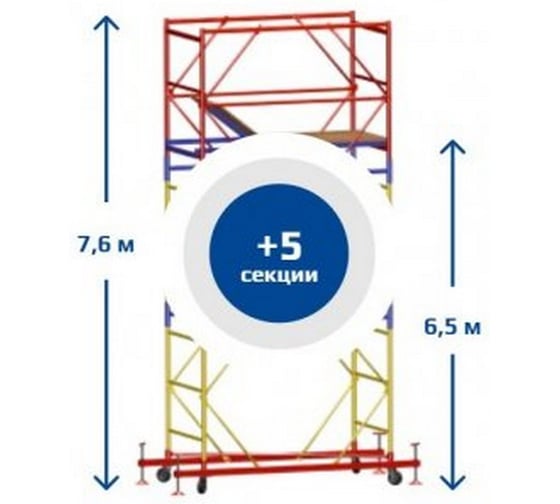 Вышка-тура Sebmet ВСР-3 (1,2x1,6) Нобщ.= 7,6м TD01131216760