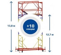Вышка-тура Sebmet ВСР-3 (1,2x1,6) Нобщ.=13,8м TD01131216138