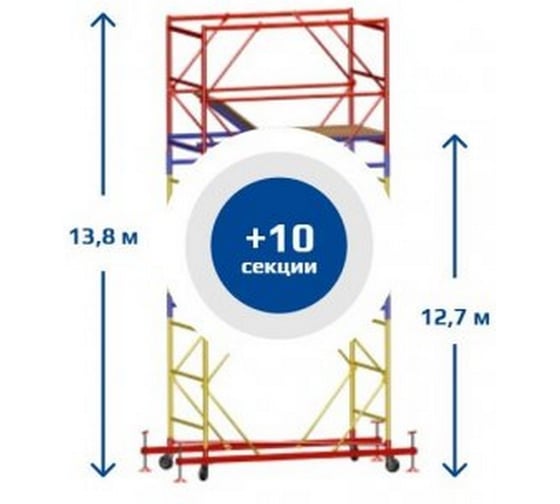 Вышка-тура Sebmet ВСР-3 (1,2x1,6) Нобщ.=13,8м TD01131216138