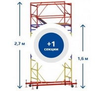 Вышка-тура Sebmet ВСР-5 (1,6x1,6) Нобщ.= 2,7м TD01151616270