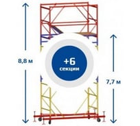 Вышка-тура Sebmet ВСР-5 (1,6x1,6) Нобщ.= 8,8м TD01151616880