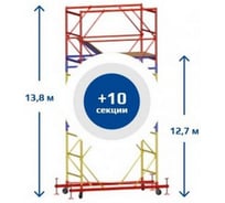 Вышка-тура Sebmet ВСР-5 (1,6x1,6) Нобщ.=13,8м TD01151616138