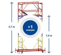 Вышка Sebmet Тура ВСР-1 (0,7x1,6) Нобщ.= 2,7м TD01110716270