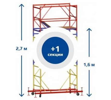 Вышка Sebmet Тура ВСР-1 (0,7x1,6) Нобщ.= 2,7м TD01110716270