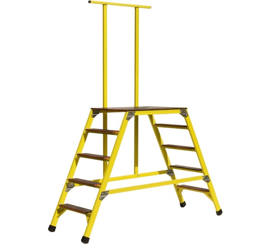 Стремянка-подмость стеклопластиковая с симметричной опорой с поручнем ООО "ЛУЧ" ССС-1,2П-Ф40П X889015121 1