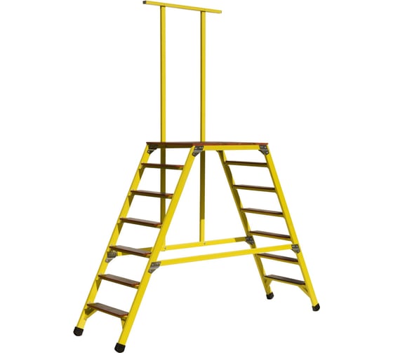 Стремянка-подмость стеклопластиковая с симметричной опорой с поручнем ООО "ЛУЧ" ССС-1,5П-Ф40П 1