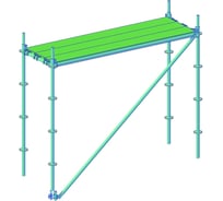 Модуль строительных лесов ООО ЗСЛ СОЮЗ 2.5x0.75x2 м 2010010116033