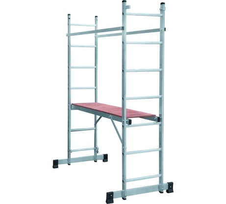 Лестница-помост Новая Высота nv 1415, 2x7 перекладин, помост 1,379x0,34 м, рабочая высота 2,8 м 1415207