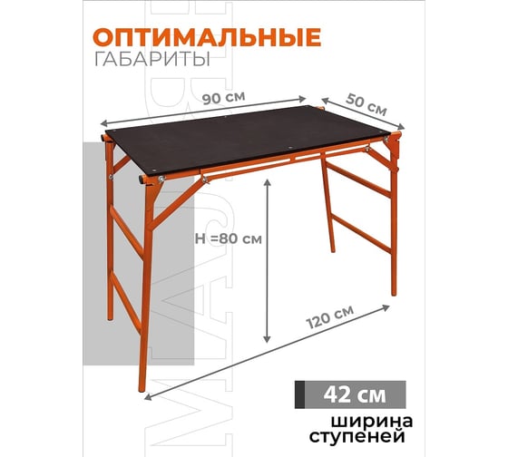 Малярный столик Промышленник влагостойкий, складной, Н80 СМВПР80
