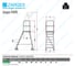 Передвижная подмость Zarges с односторонним подъемом и площадкой 8 ступеней 41976 4