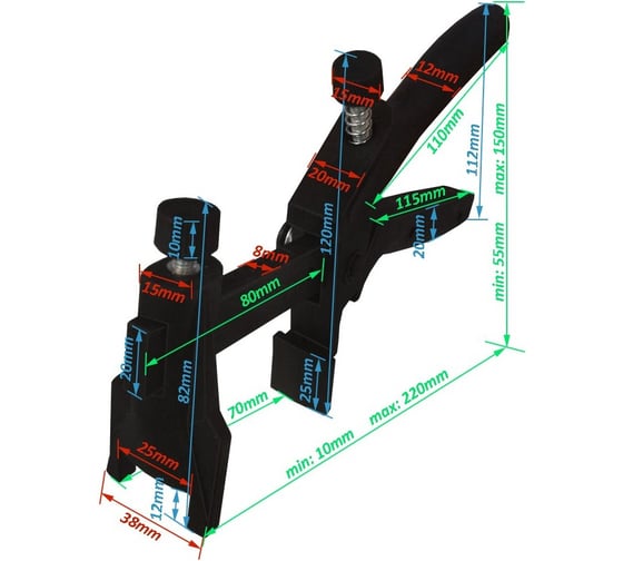 Зажим-щипцы PRO широкий KAROFIT TM211619