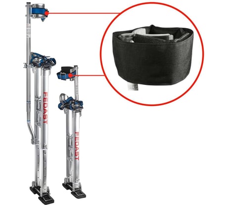 Строительные ходули Fedast 32-48 (81-122 см), c широкими ремнями фиксации голени, FD3248WI