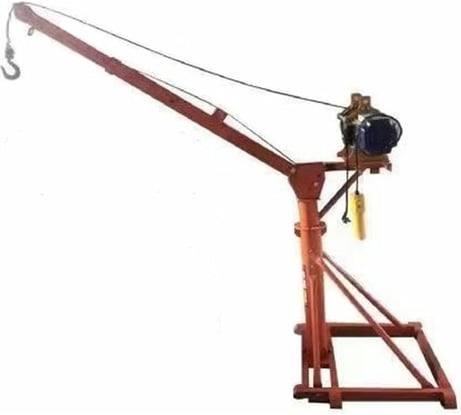 Строительный мини-кран TOR KM 300/500 кг, 60/30 м, с поворотной стрелой и электролебедкой (220В) 1024010